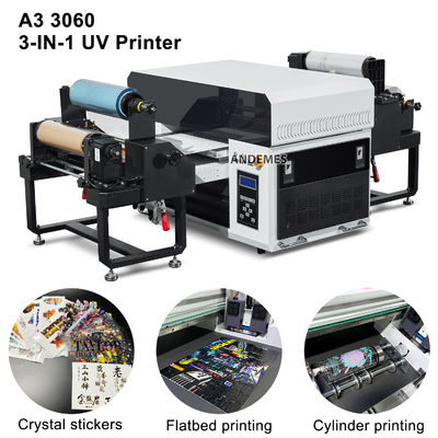 110-230V Flatbed Printer with Varnish Function and Roll to Roll Printing Capability