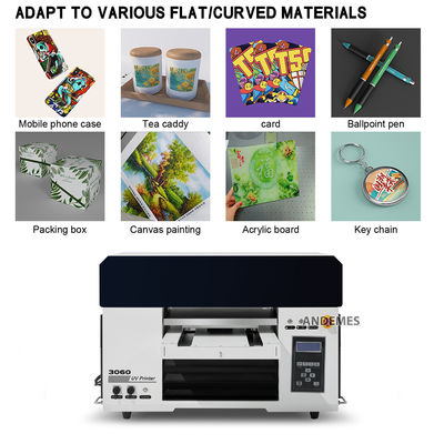 110-230V Flatbed Printer with Varnish Function and Roll to Roll Printing Capability