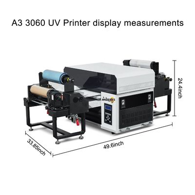 Cloths Printer andemes 6 Colors A3 Size UV led uv flatbed printer roll to roll printing 3060 uv dtf printer With Varnish