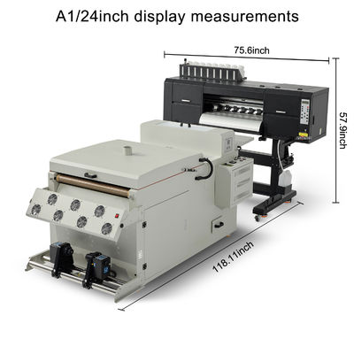 Inkjet Printer 60cm DTF T-Shirt Printer with Dual I3200 Heads and Powder Shaking Machines