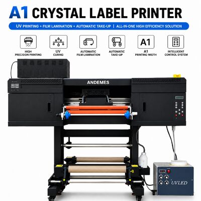 A1 UV Crystal Label Printer With Epson I3200 Wide Format Roll Printing System